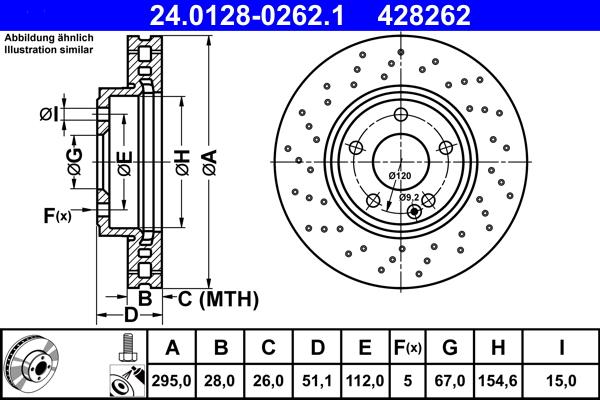 ATE 24.0128-0262.1 - Kočioni disk www.molydon.hr