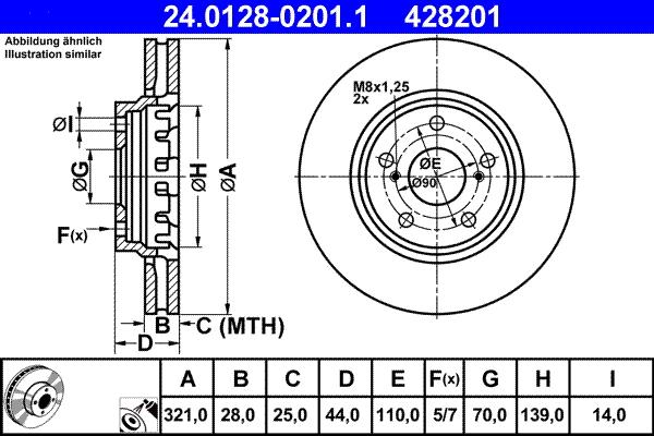 ATE 24.0128-0201.1 - Kočioni disk www.molydon.hr