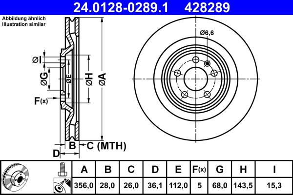 ATE 24.0128-0289.1 - Kočioni disk www.molydon.hr