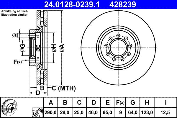 ATE 24.0128-0239.1 - Kočioni disk www.molydon.hr