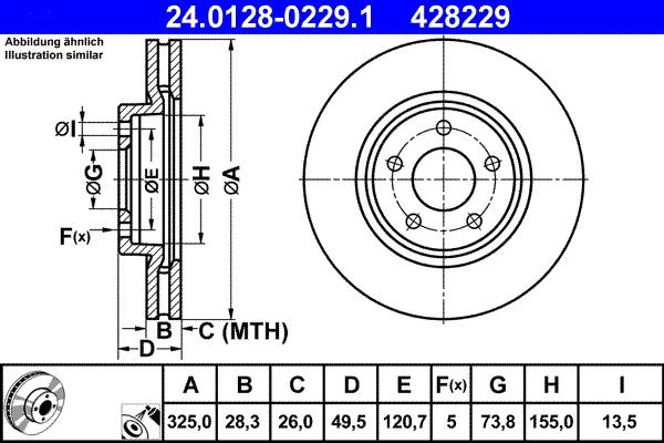 ATE 24.0128-0229.1 - Kočioni disk www.molydon.hr