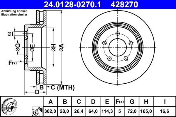 ATE 24.0128-0270.1 - Kočioni disk www.molydon.hr