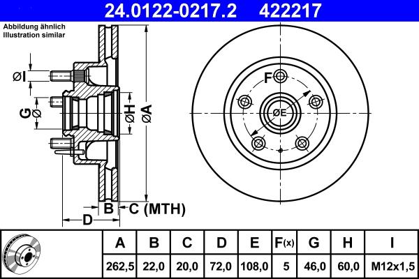 ATE 24.0122-0217.2 - Kočioni disk www.molydon.hr