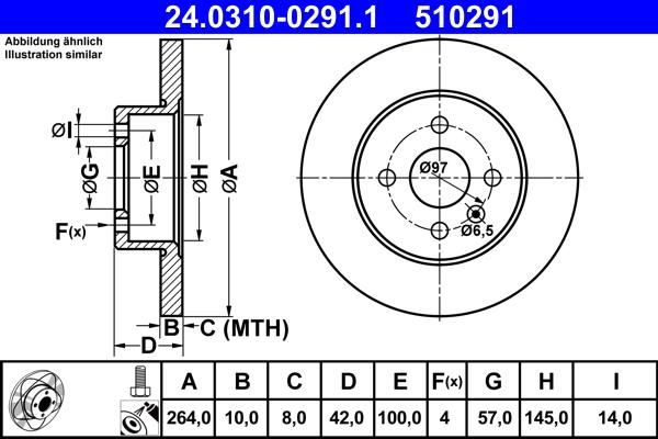 ATE 24.0310-0291.1 - Kočioni disk www.molydon.hr