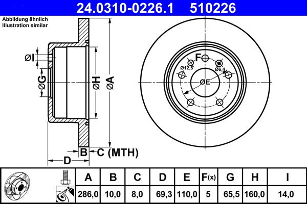 ATE 24.0310-0226.1 - Kočioni disk www.molydon.hr