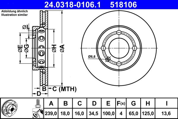 ATE 24.0318-0106.1 - Kočioni disk www.molydon.hr