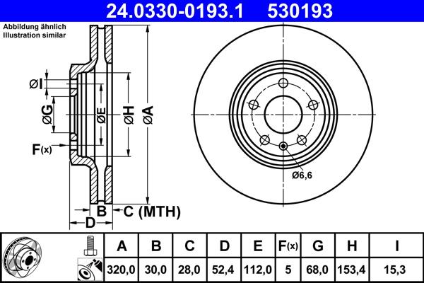 ATE 24.0330-0193.1 - Kočioni disk www.molydon.hr