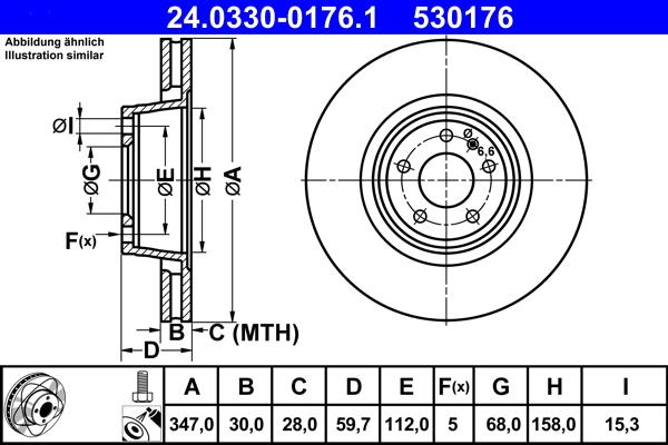 ATE 24.0330-0176.1 - Kočioni disk www.molydon.hr