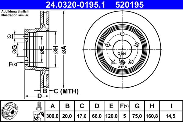 ATE 24.0320-0195.1 - Kočioni disk www.molydon.hr