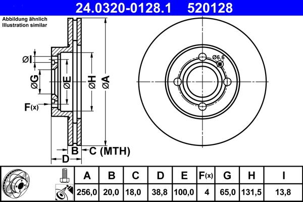 ATE 24.0320-0128.1 - Kočioni disk www.molydon.hr