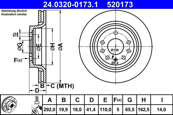 ATE 24.0320-0173.1 - Kočioni disk www.molydon.hr