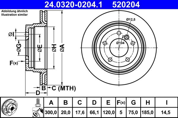 ATE 24.0320-0204.1 - Kočioni disk www.molydon.hr