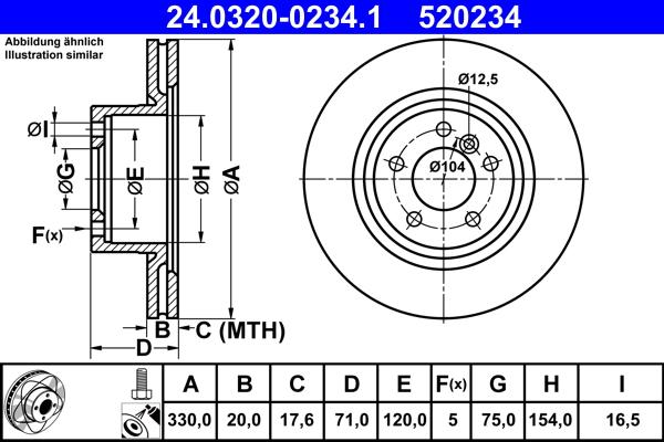 ATE 24.0320-0234.1 - Kočioni disk www.molydon.hr