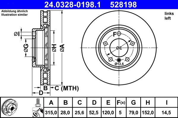 ATE 24.0328-0198.1 - Kočioni disk www.molydon.hr