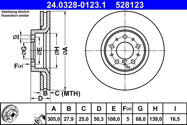 ATE 24.0328-0123.1 - Kočioni disk www.molydon.hr