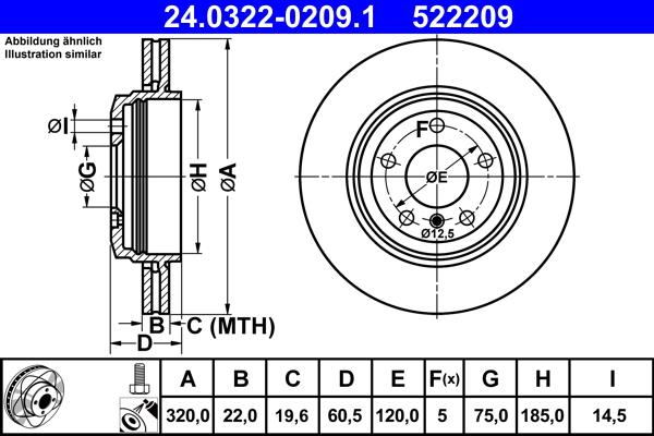 ATE 24.0322-0209.1 - Kočioni disk www.molydon.hr