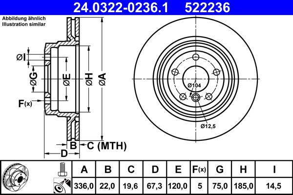 ATE 24.0322-0236.1 - Kočioni disk www.molydon.hr