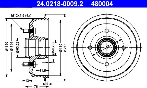 ATE 24.0218-0009.2 - Bubanj kočnica www.molydon.hr