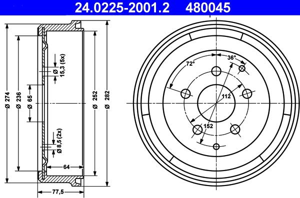 ATE 24.0225-2001.2 - Bubanj kočnica www.molydon.hr