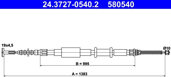 ATE 24.3727-0540.2 - Sajla ručne kočnice www.molydon.hr