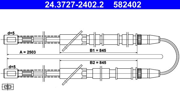 ATE 24.3727-2402.2 - Sajla ručne kočnice www.molydon.hr