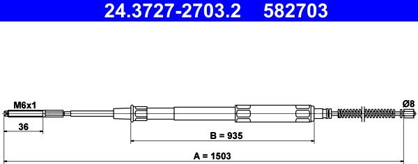 ATE 24.3727-2703.2 - Sajla ručne kočnice www.molydon.hr