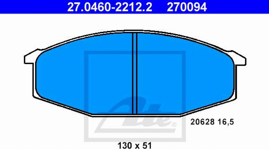 ATE 270094 - Komplet Pločica, disk-kočnica www.molydon.hr