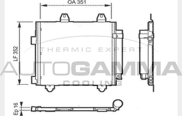 Autogamma 104452 - Kondenzator, klima-Uređaj www.molydon.hr