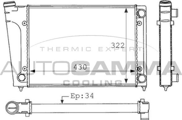 Autogamma 101046 - Hladnjak, hladjenje motora www.molydon.hr