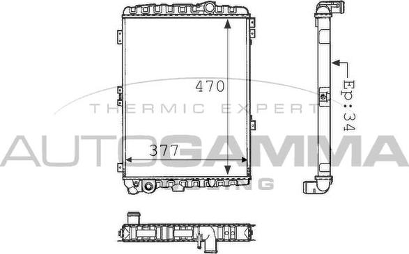 Autogamma 101068 - Hladnjak, hladjenje motora www.molydon.hr