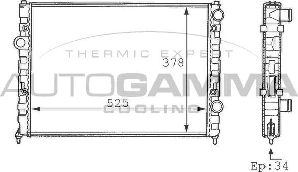 Autogamma 101075 - Hladnjak, hladjenje motora www.molydon.hr