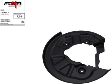 Automega 274761010 - ANKER PLOČA | Lim za zaštitu od prskanja, kočioni disk www.molydon.hr