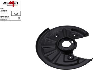 Automega 274761210 - ANKER PLOČA | Lim za zaštitu od prskanja, kočioni disk www.molydon.hr