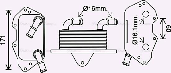 Ava Quality Cooling AI3404 - Uljni hladnjak, ulje za motor www.molydon.hr