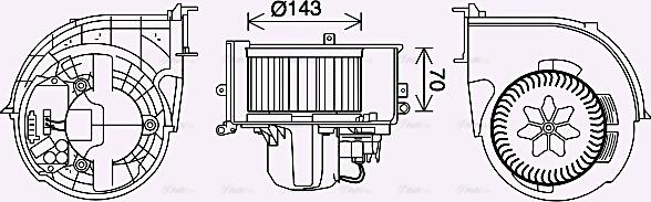 Ava Quality Cooling BW8574 - Ventilator kabine/unutrasnjeg prostora www.molydon.hr