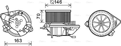 Ava Quality Cooling CN8295 - Ventilator kabine/unutrasnjeg prostora www.molydon.hr