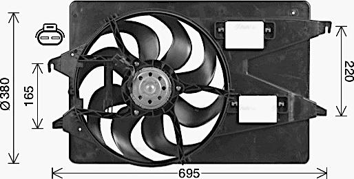 Ava Quality Cooling FD7555 - Ventilator, hladjenje motora www.molydon.hr