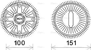 Ava Quality Cooling FDC448 - kvačilo, ventilator hladnjaka www.molydon.hr