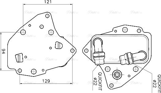 Ava Quality Cooling FT3486 - Uljni hladnjak, ulje za motor www.molydon.hr