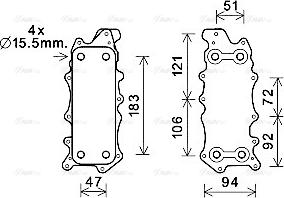 Ava Quality Cooling MS3685 - Uljni hladnjak, ulje za motor www.molydon.hr