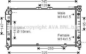 Ava Quality Cooling MZ 2113 - Hladnjak, hladjenje motora www.molydon.hr