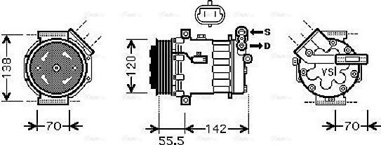 Ava Quality Cooling OLAK447 - Kompresor, klima-Uređaj www.molydon.hr