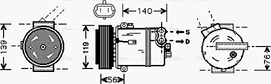 Ava Quality Cooling OL K463 - Kompresor, klima-Uređaj www.molydon.hr