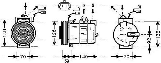 Ava Quality Cooling OL K327 - Kompresor, klima-Uređaj www.molydon.hr