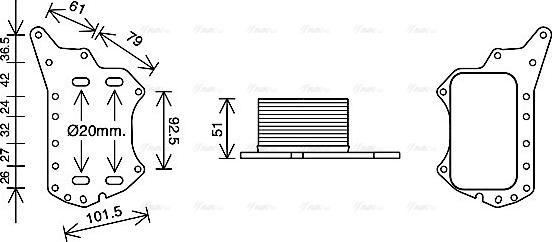 Ava Quality Cooling RT3638 - Uljni hladnjak, ulje za motor www.molydon.hr