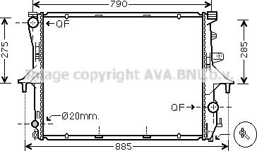 Ava Quality Cooling VN2199 - Hladnjak, hladjenje motora www.molydon.hr