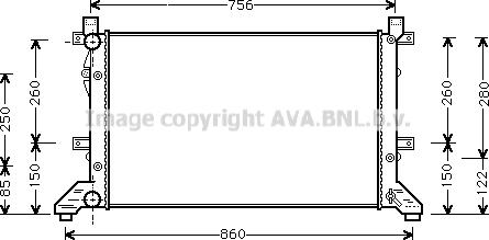 Ava Quality Cooling VN2155 - Hladnjak, hladjenje motora www.molydon.hr