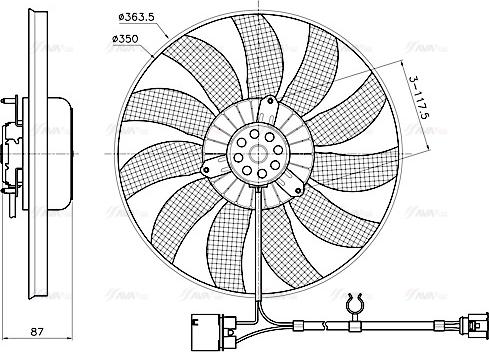 Ava Quality Cooling VN7442 - Ventilator, hladjenje motora www.molydon.hr