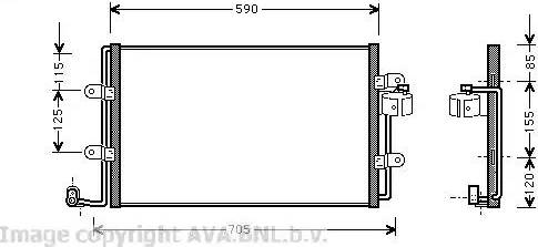 Ava Quality Cooling VW 5176 - Kondenzator, klima-Uređaj www.molydon.hr