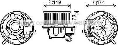 Ava Quality Cooling VW8339 - Elektromotor, ventilator kabine/unutrasnjeg prostora www.molydon.hr